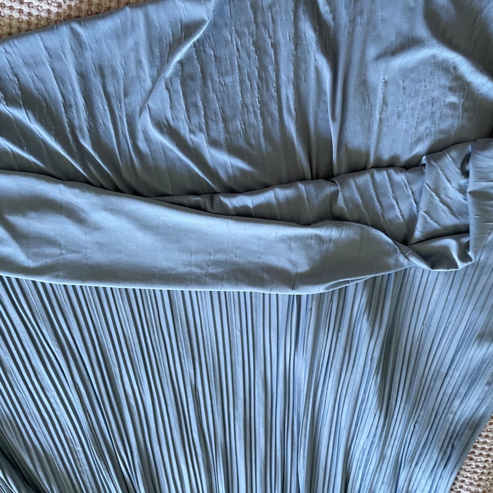 Metro Wear Silver-Gray Pleated Maxi Skirt - Picture 11 of 16
